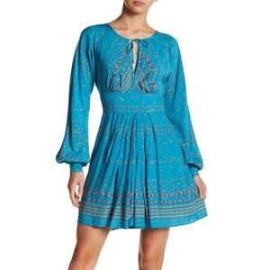Free People Coryn Mini Dress Green Combo Size 2